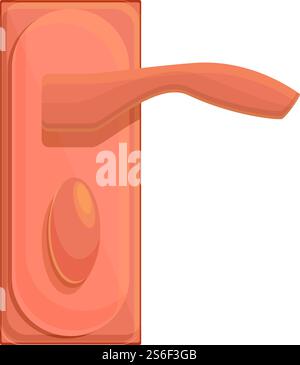 Control door handle icon. Cartoon of control door handle vector icon for web design isolated on white background. Control door handle icon, cartoon style Stock Vector