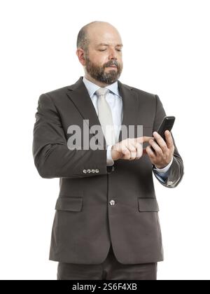 An image of a handsome business man at the phone Stock Photo