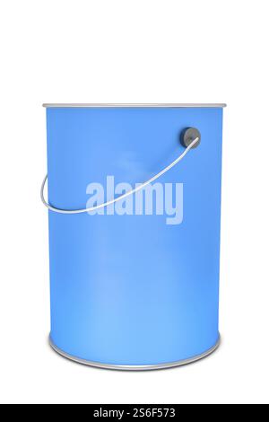 3d rendering of a white paint bucket isolated on white Stock Photo - Alamy