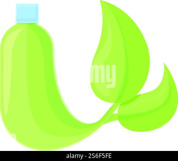 Biodegradable plastic modern bottle icon. Cartoon of biodegradable plastic modern bottle vector icon for web design isolated on white background. Biodegradable plastic modern bottle icon, cartoon style Stock Vector