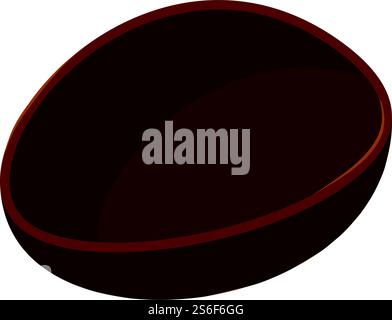 Chocolate egg icon. Isometric of chocolate egg vector icon for web design isolated on white background. Chocolate egg icon, isometric style Stock Vector
