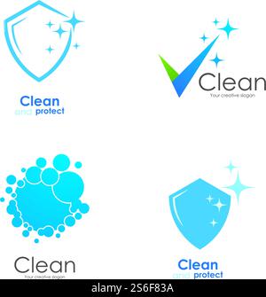 Cleaning logo and symbol ilustration vector template Stock Vector