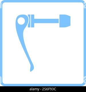 Bike Quick Release Icon. Blue Frame Design. Vector Illustration. Stock Vector