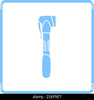 Bicycle Pump Icon. Blue Frame Design. Vector Illustration. Stock Vector