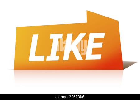 An image of a stylish red design label with text like Stock Photo
