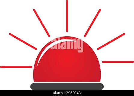 Siren icon flat design vector Stock Vector