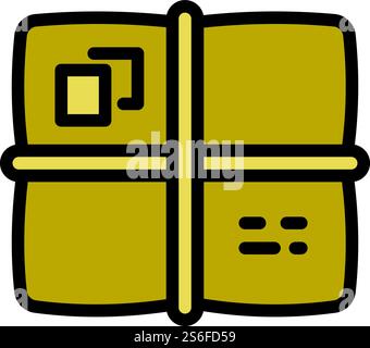 Parcel box icon. Outline parcel box vector icon for web design isolated on white background. Parcel box icon, outline style Stock Vector