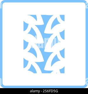 Bike Tyre Print Icon. Blue Frame Design. Vector Illustration. Stock Vector