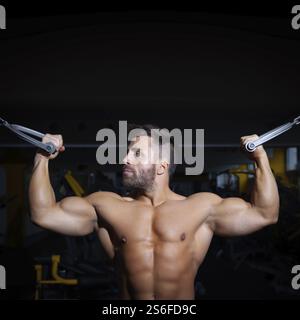 An image of a handsome bearded bodybuilding man Stock Photo