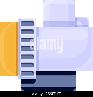 Clean pool filter icon. Cartoon of clean pool filter vector icon for web design isolated on white background. Clean pool filter icon, cartoon style Stock Vector
