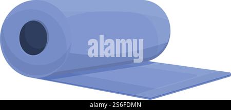 Yoga mat icon. Cartoon of yoga mat vector icon for web design isolated on white background. Yoga mat icon, cartoon style Stock Vector