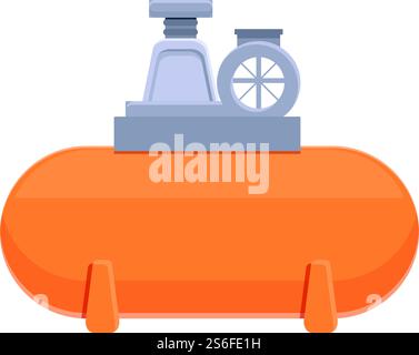 Pressure compressor icon. Cartoon of pressure compressor vector icon for web design isolated on white background. Pressure compressor icon, cartoon style Stock Vector