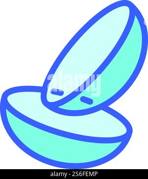 Wash contact lens icon. Outline wash contact lens vector icon for web design isolated on white background. Wash contact lens icon, outline style Stock Vector