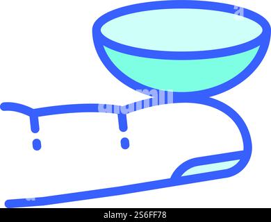 Hygiene contact lens icon. Outline hygiene contact lens vector icon for web design isolated on white background. Hygiene contact lens icon, outline style Stock Vector