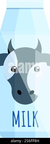 Milk pack icon. Cartoon of milk pack vector icon for web design isolated on white background. Milk pack icon, cartoon style Stock Vector