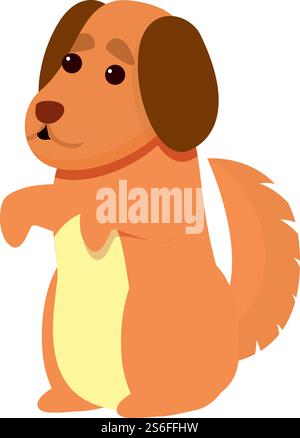 Playful dog ready icon. Cartoon of playful dog ready vector icon for ...