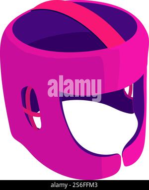 Boxing helmet icon. Isometric of boxing helmet vector icon for web design isolated on white background. Boxing helmet icon, isometric style Stock Vector