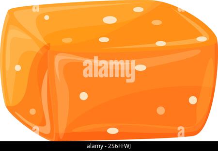 Salty caramel candy icon. Cartoon of salty caramel candy vector icon for web design isolated on white background. Salty caramel candy icon, cartoon style Stock Vector