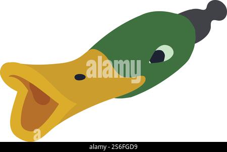 Hunting duck whistle icon. Isometric of hunting duck whistle vector icon for web design isolated on white background. Hunting duck whistle icon, isometric style Stock Vector