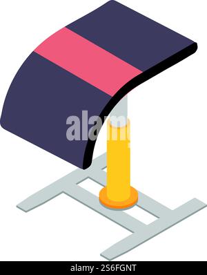 Gymnastics equipment icon. Isometric of gymnastics equipment vector icon for web design isolated on white background. Gymnastics equipment icon, isometric style Stock Vector