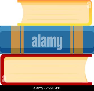 Home books stack icon. Cartoon of home books stack vector icon for web design isolated on white background. Home books stack icon, cartoon style Stock Vector