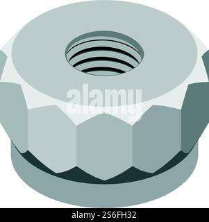 Car nut icon. Isometric of car nut vector icon for web design isolated on white background. Car nut icon, isometric style Stock Vector