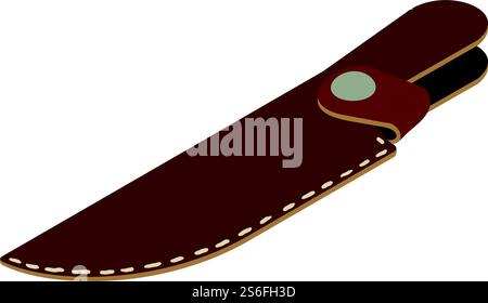Hunting cover knife icon. Isometric of hunting cover knife vector icon for web design isolated on white background. Hunting cover knife icon, isometric style Stock Vector