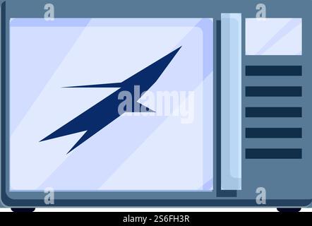 Broken microwave icon. Cartoon of broken microwave vector icon for web design isolated on white background. Broken microwave icon, cartoon style Stock Vector
