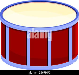 Drum cowbell icon. Cartoon of drum cowbell vector icon for web design isolated on white background. Drum cowbell icon, cartoon style Stock Vector
