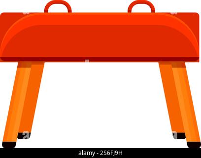 Gym horse icon. Cartoon of gym horse vector icon for web design isolated on white background. Gym horse icon, cartoon style Stock Vector