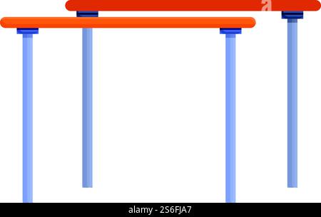 Gym bars icon. Cartoon of gym bars vector icon for web design isolated on white background. Gym bars icon, cartoon style Stock Vector