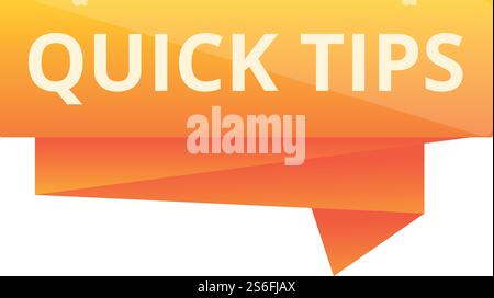 Quick tips icon. Cartoon of quick tips vector icon for web design isolated on white background. Quick tips icon, cartoon style Stock Vector