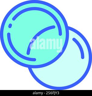 Optical contact lens icon. Outline optical contact lens vector icon for web design isolated on white background. Optical contact lens icon, outline style Stock Vector