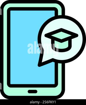 Interactive learning tablet icon. Outline interactive learning tablet vector icon for web design isolated on white background. Interactive learning tablet icon, outline style Stock Vector
