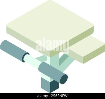 Olympic diving board icon. Isometric of olympic diving board vector icon for web design isolated on white background. Olympic diving board icon, isometric style Stock Vector