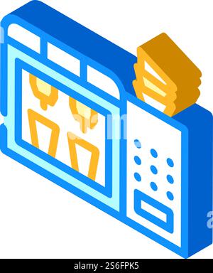 self-service coffee machine isometric icon vector. self-service coffee machine sign. isolated symbol illustration. self-service coffee machine isometric icon vector illustration Stock Vector