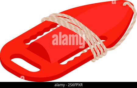 Lifeguard float icon. Isometric of lifeguard float vector icon for web design isolated on white background. Lifeguard float icon, isometric style Stock Vector