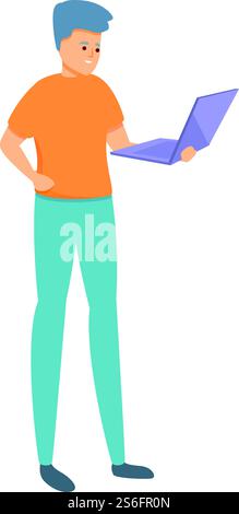 Online interaction icon. Cartoon of online interaction vector icon for web design isolated on white background. Online interaction icon, cartoon style Stock Vector