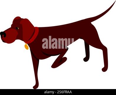 Hunting dog icon. Isometric of hunting dog vector icon for web design isolated on white background. Hunting dog icon, isometric style Stock Vector