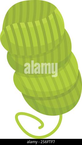Knit wool icon. Cartoon of Knit wool vector icon for web design isolated on white background. Knit wool icon, cartoon style Stock Vector
