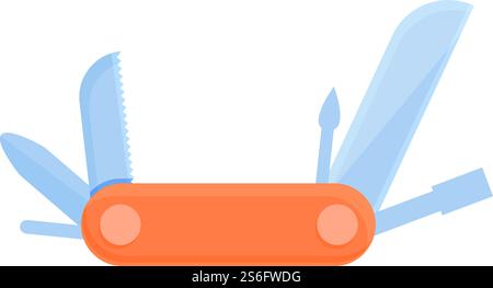 Multitool small knife icon. Cartoon of Multitool small knife vector icon for web design isolated on white background. Multitool small knife icon, cartoon style Stock Vector