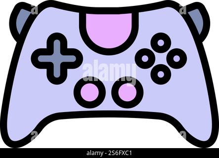Mouse joystick icon. Outline mouse joystick vector icon for web design isolated on white background. Mouse joystick icon, outline style Stock Vector