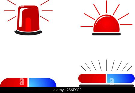 Siren icon flat design vector Stock Vector