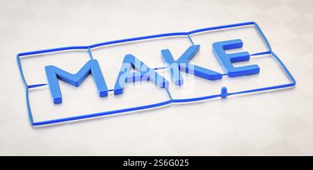 3d illustration of a plastic injection molding word love Stock Photo ...