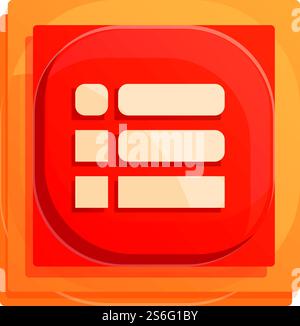 Writing interface button icon. Cartoon of Writing interface button ...