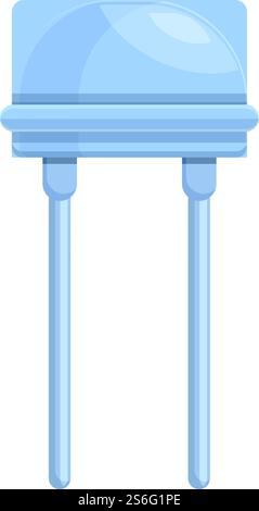 Fixed resistor icon. Cartoon of fixed resistor vector icon for web design isolated on white background. Fixed resistor icon, cartoon style Stock Vector