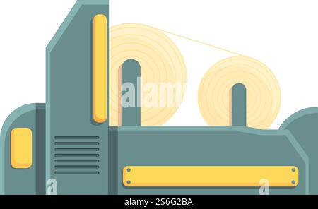Paper production icon. Cartoon of paper production vector icon for web design isolated on white background. Paper production icon, cartoon style Stock Vector
