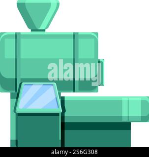 Coffee production line icon. Cartoon of coffee production line vector icon for web design isolated on white background. Coffee production line icon, cartoon style Stock Vector