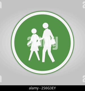 School Zone Symbol Sign Isolate on White Background,Vector Illustration Stock Vector