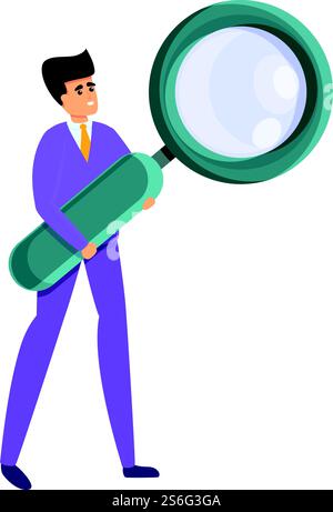 Search personal assistant icon. Cartoon of Search personal assistant vector icon for web design isolated on white background. Search personal assistant icon, cartoon style Stock Vector